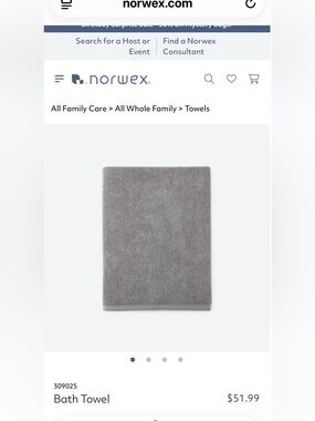 Set of 2 Norwex Light Gray Bath Towels & 1 wash cloth